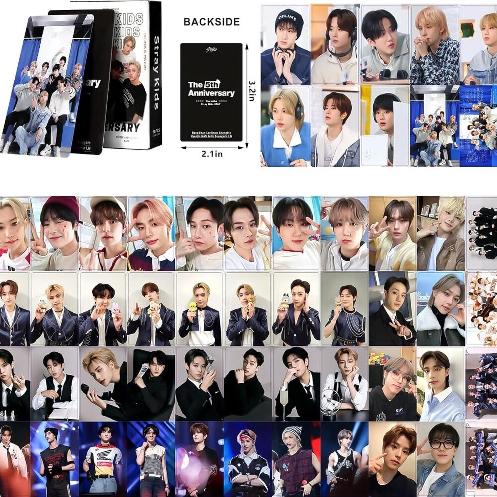 Stray Kids Gifts Set, Including 110 Photocards, 180 Stickers, 1 Drawstring Bag B - Picture 3 of 7